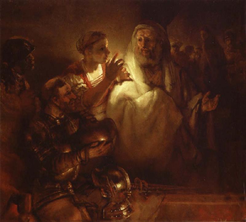 REMBRANDT Harmenszoon van Rijn St Peter-s Denial oil painting image
